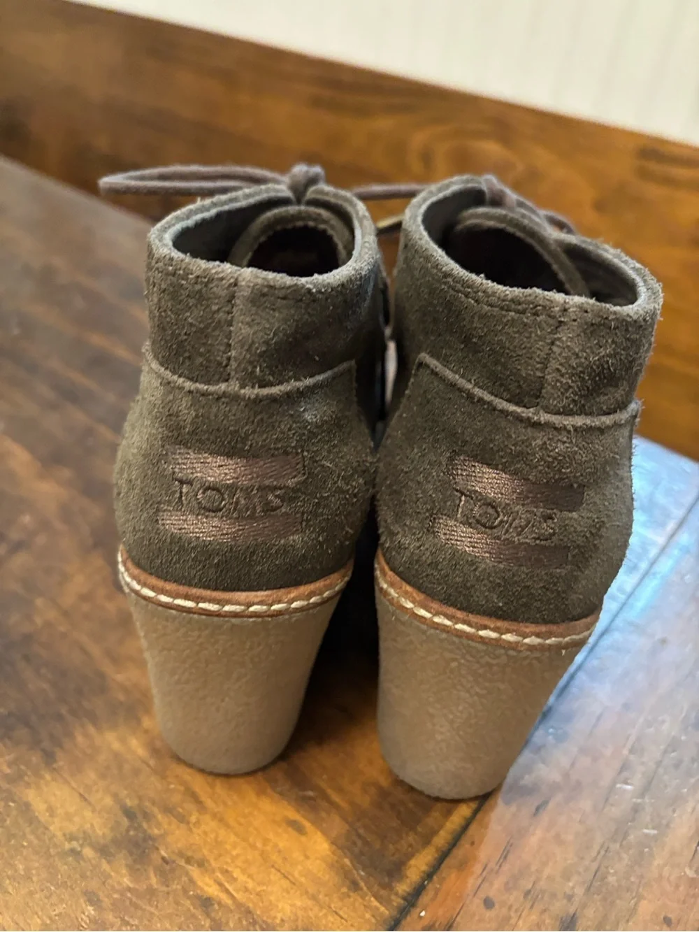 Tom’s desert wedge bootie ankle boot 5